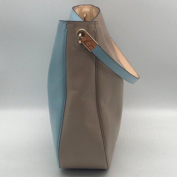 Marc Jacobs Ligero Faded Blue & Beige Colorblock Leather Hobo Bag - Picture 4 of 11